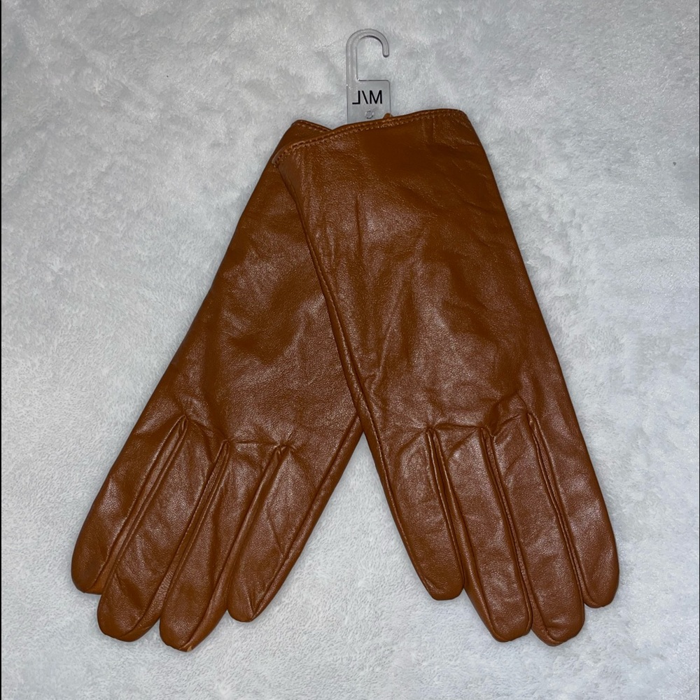 [a new day] brown leather gloves